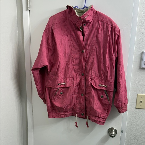 Casual Pink Jacket with Drawstring - Picture 2 of 13